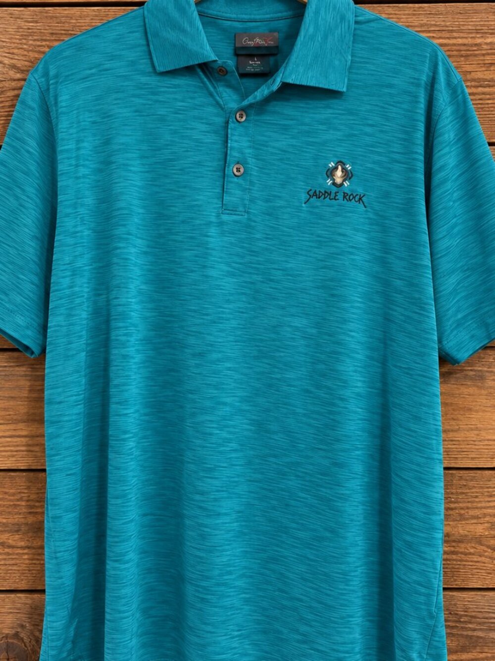 Greg Norman Play Dry Saddle Rock Golf Polo Men’s Large Teal